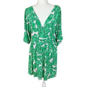 Lilly Pulitzer Parigi Skort Romper Size M (READ) Green Let's Go Bananas Surplice